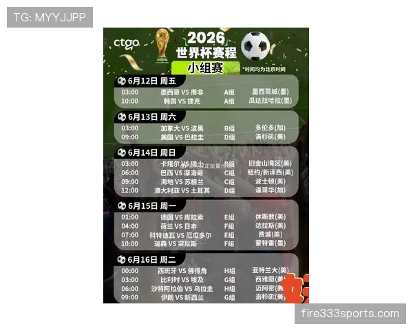 2026世界杯不同举办城市之间如何安排比赛顺序 2026世界杯不同举办城市之间如何安排比赛顺序